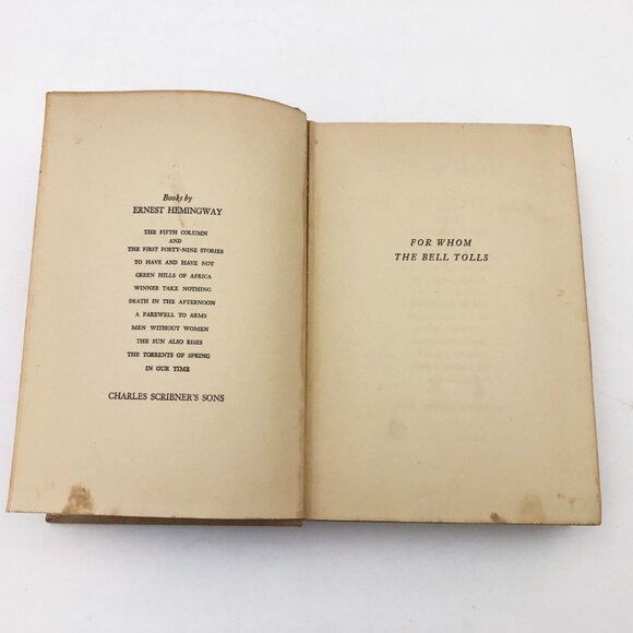 For Whom the Bell Tolls Ernest Hemingway First Edition 1940 HB - Picture 6 of 11